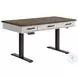 Drake Rustic White and French Oak Adjustable Height Lift Desk