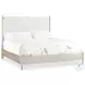 Affinity Gray Queen Upholstered Poster Bed
