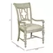 Homestead Pine Cornsilk Upholstered Arm Chair Set of 2
