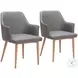 Wisom Gray Dining Chair Set Of 2