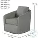 Daisey Halifax Dove Swivel Glider