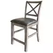 Lodge Black Upholstered Counter Height Chair Set of 2