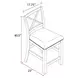 Lodge Black Upholstered Counter Height Chair Set of 2