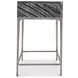 Linea Black Forest Marble And Textured Graphite Metal Nightstand