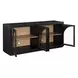 Magnolia Black 4 Glass Door Server