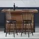 Tyler Brown 60" Rectangular Bar Table and Counter Height Stool Set of 3