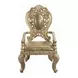 Seville Gold Upholstered Arm Chair with Nailhead Trim Set of 2