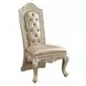 Vatican Champagne Silver Upholstered Side Chair with Nailhead Trim Set of 2