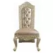 Vatican Champagne Silver Upholstered Side Chair with Nailhead Trim Set of 2