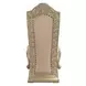 Vatican Champagne Silver Upholstered Side Chair with Nailhead Trim Set of 2