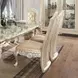 Vatican Champagne Silver Upholstered Side Chair with Nailhead Trim Set of 2