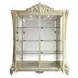 Vatican Champagne Silver 2 Door Curio Cabinet with LED