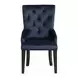 Varian II Dark Navy Upholstered Side Chair with Nailhead Trim