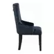 Varian II Dark Navy Upholstered Side Chair with Nailhead Trim