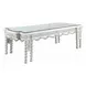 Vanaheim Antique White 108" Rectangular Glass Top Dining Table