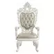 Vanaheim Beige Upholstered Arm Chair with Nailhead Trim Set of 2