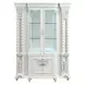 Vanaheim Antique White 4 Door Curio Cabinet with LED