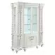 Vanaheim Antique White 4 Door Curio Cabinet with LED