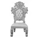 Valkyrie Antique Platinum Upholstered Side Chair with Nailhead Trim Set of 2