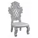 Valkyrie Antique Platinum Upholstered Side Chair with Nailhead Trim Set of 2