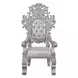 Valkyrie Antique Platinum Upholstered Arm Chair with Nailhead Trim Set of 2