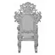 Valkyrie Antique Platinum Upholstered Arm Chair with Nailhead Trim Set of 2