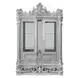 Valkyrie Antique Platinum 2 Door Curio Cabinet with LED