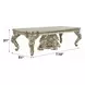 Danae Champagne and Gold 110" Rectangular Dining Table