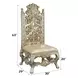 Danae Champagne Upholstered Side Chair with Nailhead Trim Set of 2