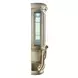 Danae Champagne and Gold 4 Door Curio Cabinet with LED