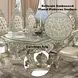 Sorina Antique Gold 108" Rectangular Glass Top Dining Table