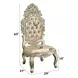 Sorina Gold Upholstered Side Chair with Nailhead Trim Set of 2