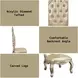 Sorina Gold Upholstered Side Chair with Nailhead Trim Set of 2