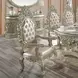 Sorina Gold Upholstered Arm Chair with Nailhead Trim Set of 2