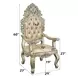 Sorina Gold Upholstered Arm Chair with Nailhead Trim Set of 2