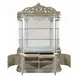 Sorina Antique Gold Rectangular Glass Top Dining Room Set
