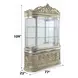 Sorina Antique Gold 6 Door Curio Cabinet with LED
