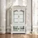 Vendome Antique Pearl 4 Door Curio Cabinet with LED