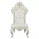 Adara Pearl White Upholstered Side Chair with Nailhead Trim Set of 2