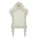 Adara Pearl White Upholstered Side Chair with Nailhead Trim Set of 2