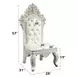 Adara Pearl White Upholstered Side Chair with Nailhead Trim Set of 2