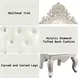 Adara Pearl White Upholstered Side Chair with Nailhead Trim Set of 2