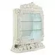 Adara Antique White 2 Door Curio Cabinet with LED