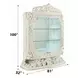 Adara Antique White 2 Door Curio Cabinet with LED
