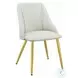 Gaines White Synthetic Leather Side Chair Set of 2