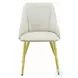 Gaines White Synthetic Leather Side Chair Set of 2