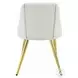 Gaines White Synthetic Leather Side Chair Set of 2