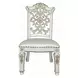 Vendome Antique Pearl Upholstered Splat Back Side Chair with Nailhead Trim Set of 2