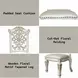 Vendome Antique Pearl Upholstered Splat Back Side Chair with Nailhead Trim Set of 2