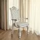 Vendome Antique Pearl Upholstered Arm Chair with Nailhead Trim Set of 2